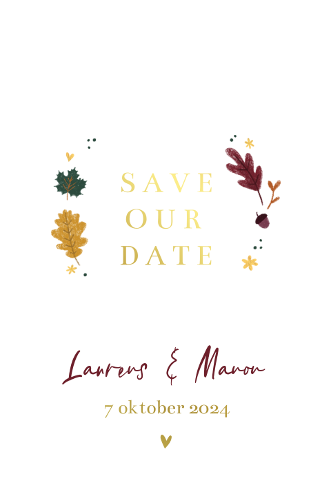 Save the date herfst