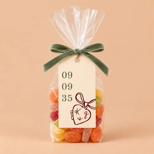 Gepersonaliseerde trouwbedankjes en labels