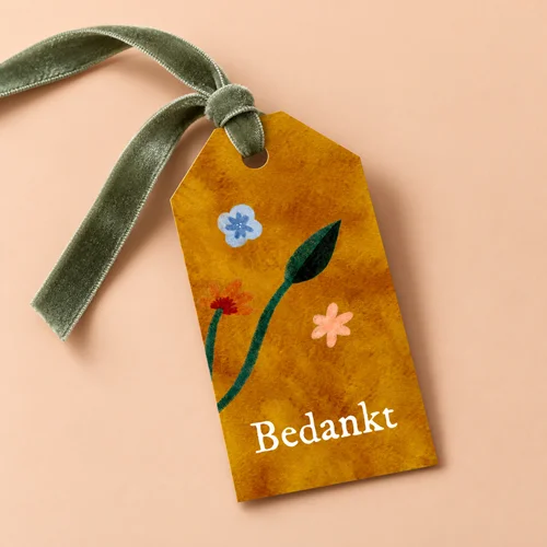 Persoonlijke labels voor trouwkaarten